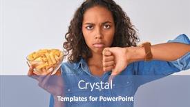  Presentation with macaroni - Presentation theme enhanced with young brazilian woman holding bowl with macaroni pasta over isolated white background with angry face negative sign showing dislike with thumbs down rejection concept background and a ocean colored foreground