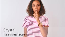  Presentation with pink white - PPT layouts enhanced with young-brazilian-woman-wearing-pink background and a white colored foreground