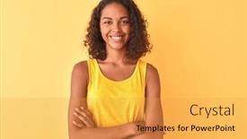 Presentation with yellow - Amazing presentation design having young-brazilian-woman-wearing-t backdrop and a gold colored foreground