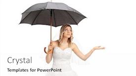  Presentation with white wedding - Theme consisting of young-bride-in-a-white background and a white colored foreground