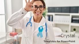  Presentation with eye doctor - Slides featuring young-brunette-doctor-woman-wearing background and a lemonade colored foreground