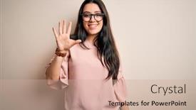  Presentation with elegant - Audience pleasing slide set consisting of young-brunette-elegant-woman-wearing backdrop and a coral colored foreground