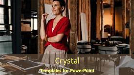  Presentation with interior designer - PPT layouts consisting of young-brunette-female-interior-designer background and a tawny brown colored foreground