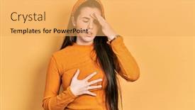  Presentation with flu virus - Slides enhanced with young-brunette-teenager-wearing-casual background and a yellow colored foreground