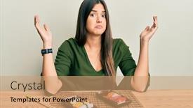  Presentation with sushi - Colorful slides enhanced with young-brunette-woman-eating-sushi backdrop and a coral colored foreground