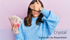  Presentation with israel - Cool new theme with young-brunette-woman-holding-20 backdrop and a light blue colored foreground