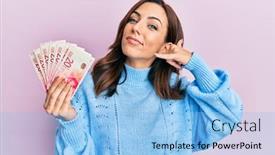  Presentation with israel - Slides having young-brunette-woman-holding-20 background and a light blue colored foreground