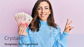  Presentation with israel - Theme consisting of young-brunette-woman-holding-20 background and a light blue colored foreground