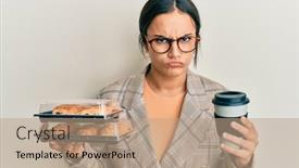  Presentation with south korean - Colorful PPT layouts enhanced with young-brunette-woman-holding-5000 backdrop and a coral colored foreground