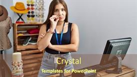  Presentation with lips mouth - Theme with young-brunette-woman-holding-banner background and a tawny brown colored foreground