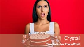  Presentation with anger - PPT layouts featuring young-brunette-woman-holding-carrot background and a coral colored foreground