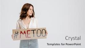  Presentation with holding hands old young - Slides with young-brunette-woman-holding-placard background and a light gray colored foreground