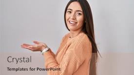  Presentation with woman hands open - 