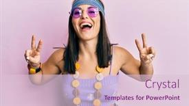  Presentation with bohemian - Amazing presentation design having young-brunette-woman-wearing-bohemian backdrop and a lemonade colored foreground