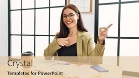  Presentation with woman office desk - 