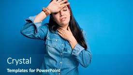  Presentation with fever - Audience pleasing PPT layouts consisting of young-brunette-woman-wearing-casual backdrop and a ocean colored foreground