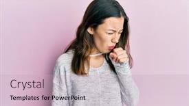  Presentation with health care - Amazing presentation theme having young-brunette-woman-wearing-casual backdrop and a soft green colored foreground