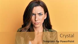  Presentation with anatomy nervous system - Presentation featuring young-brunette-woman-wearing-casual background and a gold colored foreground