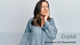  Presentation with illness - Amazing theme having young-brunette-woman-wearing-casual backdrop and a light blue colored foreground