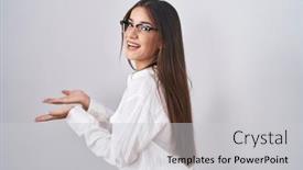  Presentation with woman hands open - 