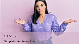  Presentation with spring - PPT theme consisting of young-brunette-woman-wearing-spring background and a lemonade colored foreground