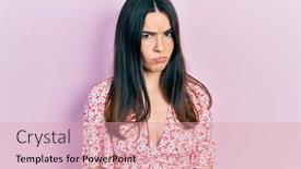  Presentation with summer - PPT theme consisting of young-brunette-woman-wearing-summer background and a  colored foreground