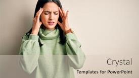  Presentation with blue eyes - Slide deck with young-brunette-woman-with-blue background and a lemonade colored foreground