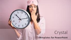  Presentation with blue night - Cool new presentation with young-brunette-woman-with-blue backdrop and a lemonade colored foreground