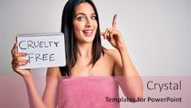  Presentation with cruelty - Audience pleasing theme consisting of young-brunette-woman-with-blue backdrop and a coral colored foreground