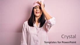  Presentation with blue pink - Theme having young-brunette-woman-with-blue background and a lemonade colored foreground