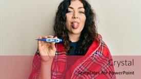  Presentation with curly hair - Amazing slide set having young-brunette-woman-with-curly backdrop and a red colored foreground