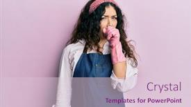  Presentation with hair care - Slide set featuring young-brunette-woman-with-curly background and a lemonade colored foreground