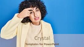  Presentation with acne woman - Theme with young-brunette-woman-with-curly background and a lemonade colored foreground