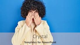  Presentation with curly hair - Presentation theme featuring young-brunette-woman-with-curly background and a lemonade colored foreground