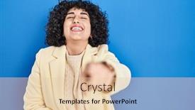  Presentation with shame - Slides having young-brunette-woman-with-curly background and a lemonade colored foreground