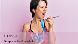  Presentation with hair loss - Slides having young-brunette-woman-with-short background and a lemonade colored foreground