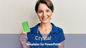  Presentation with control - Presentation design having young-brunette-woman-with-short background and a ocean colored foreground