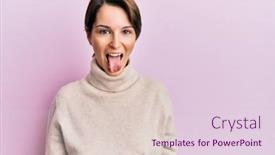  Presentation with hair - Slide deck with young-brunette-woman-with-short background and a lemonade colored foreground