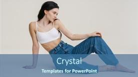  Presentation with vitiligo - Beautiful PPT theme featuring young-brunette-woman-with-vitiligo backdrop and a ocean colored foreground