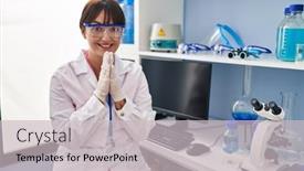  Presentation with forgiveness - PPT layouts consisting of young-brunette-woman-working background and a light gray colored foreground