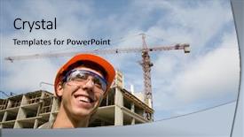  Presentation with inspector - Slides featuring young-builder-inspector background and a light blue colored foreground