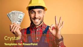  Presentation with builder - Beautiful slide deck featuring young-builder-man-wearing-safety backdrop and a red colored foreground