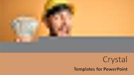  Presentation with safety - Audience pleasing presentation theme consisting of young-builder-man-wearing-safety backdrop and a yellow colored foreground