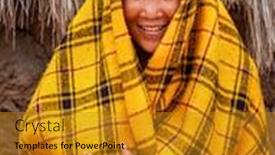  Presentation with kalahari - Amazing slide deck having young-bushman-girl-from-central backdrop and a gold colored foreground