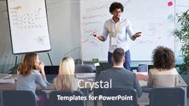  Presentation with afro - Beautiful slide deck featuring young-business-male-afro-american backdrop and a ocean colored foreground