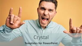  Presentation with elegant star - Cool new presentation with young-business-man-with-blue backdrop and a light blue colored foreground