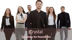  Presentation with young business people - Presentation with young-business-people-walking-behind background and a  colored foreground