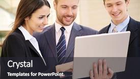  Presentation with young business people - Slide deck consisting of businessmen working together build - young business people work background and a dark gray colored foreground