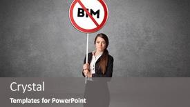  Presentation with bim - Audience pleasing slides consisting of young-business-person-holdig-traffic backdrop and a gray colored foreground