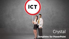  Presentation with traffic - Cool new presentation design with young-business-person-holdig-traffic backdrop and a dark gray colored foreground